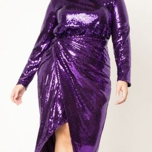 Sequin purple Eloquii dress